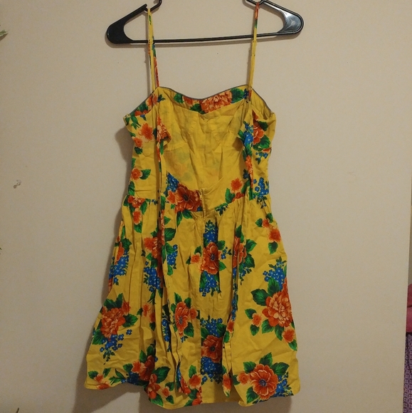 Flying Tomato Yellow Floral Mini Dress - Picture 2 of 3